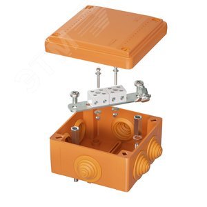 Коробка пластиковая FS с кабельными вводами и клеммниками IP55 100х100х50мм 6р 450V 6A 4мм кв. FSB11604 DKC